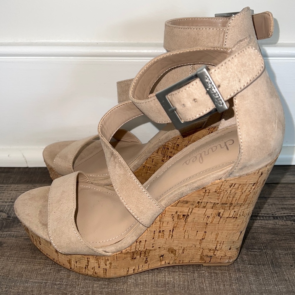Lindy Faux Suede Wedge Sandal